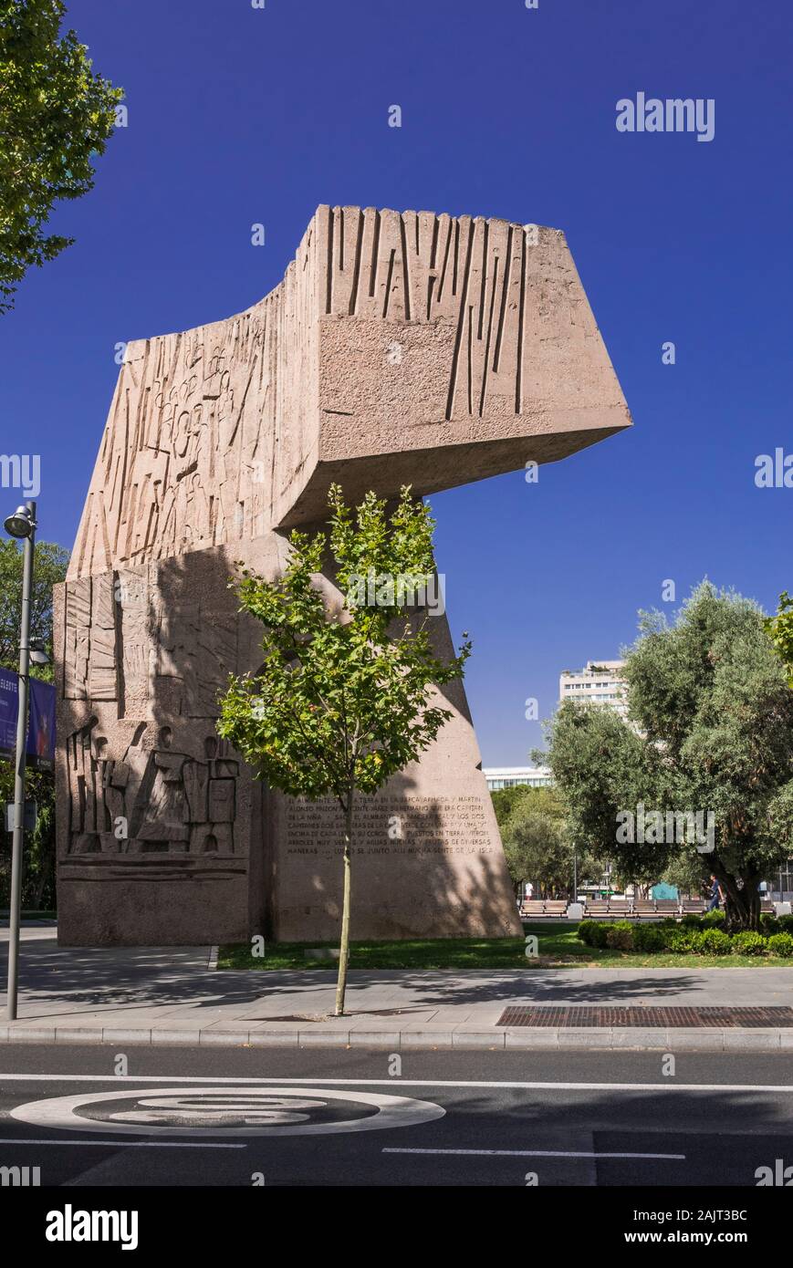 The Christopher Columbus Discovery Monument in Madrid, Spain Stock Photo
