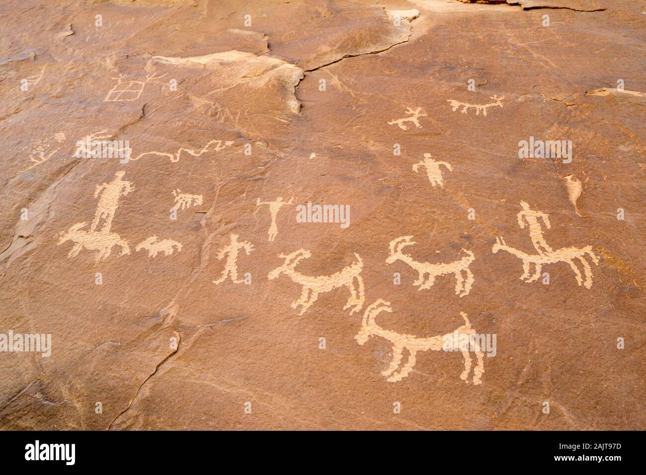 Petroglyphs, Bears Ears National Monument, Utah. Stock Photo