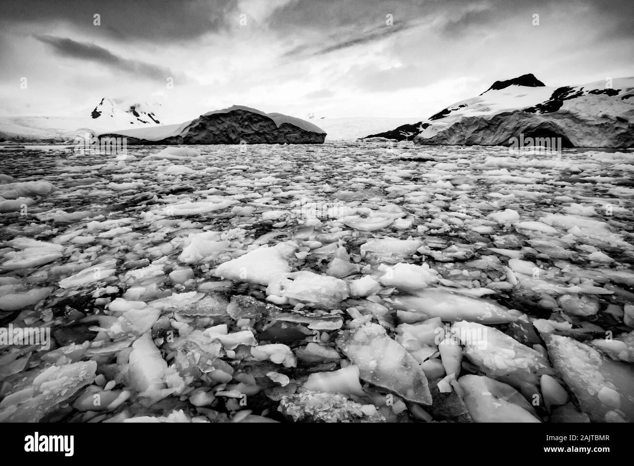 Antarctica melting glacier Stock Photo