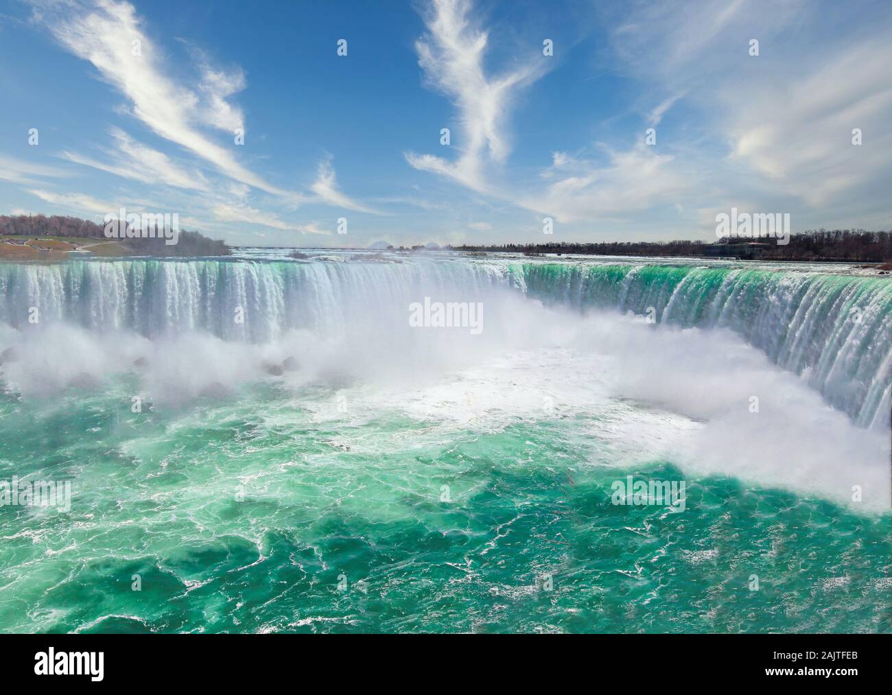 Canada, Scenic Niagara Waterfall, Horseshoe Falls, Canadian side Stock