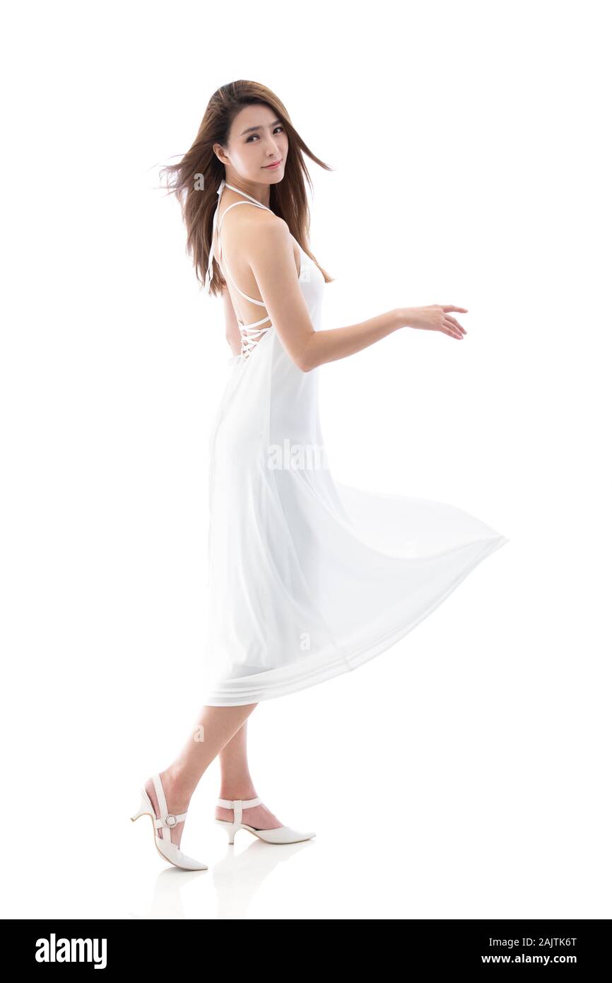 Chinese woman in white hi-res stock photography and images - Alamy