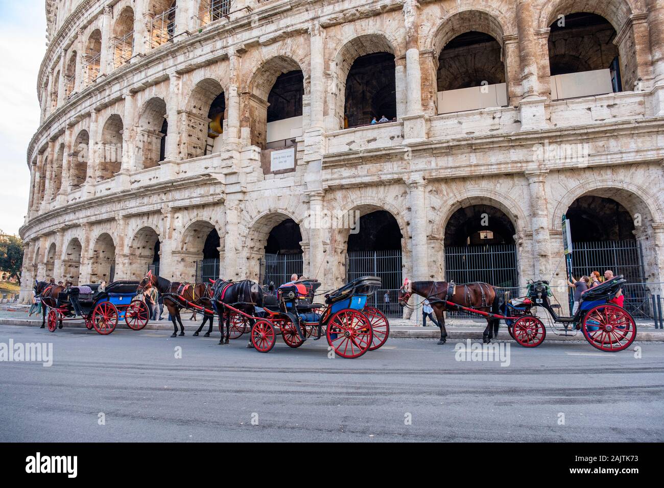 Outside view of the Colosseum, Coliseum, Flavian Amphitheatre, Rome Colosseum Rome, Italy Stock Photo