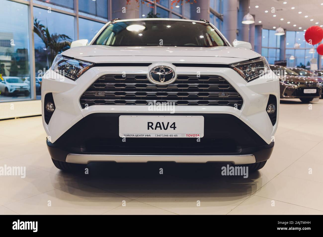 Modern Rav 4 Ufa, Russia, 18 October, 2019 New Toyota RAV 4 Hybrid. Modern SUV ...