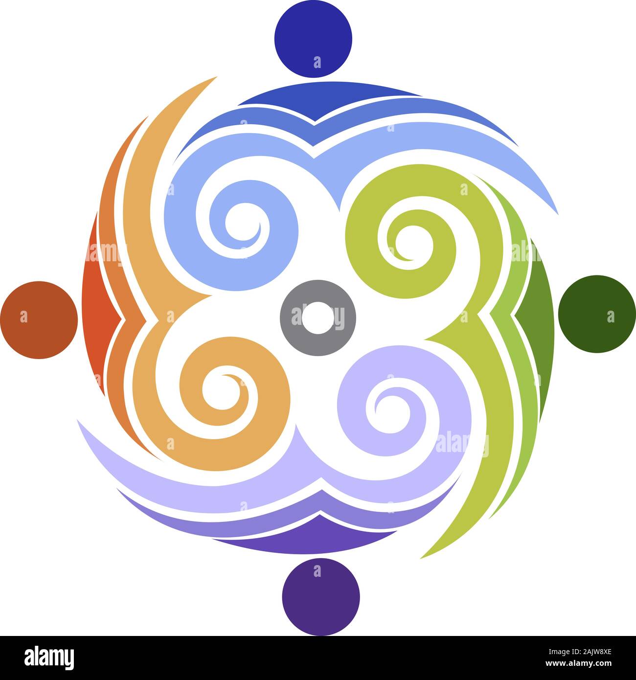 swirl peoples logo Stock Photo - Alamy