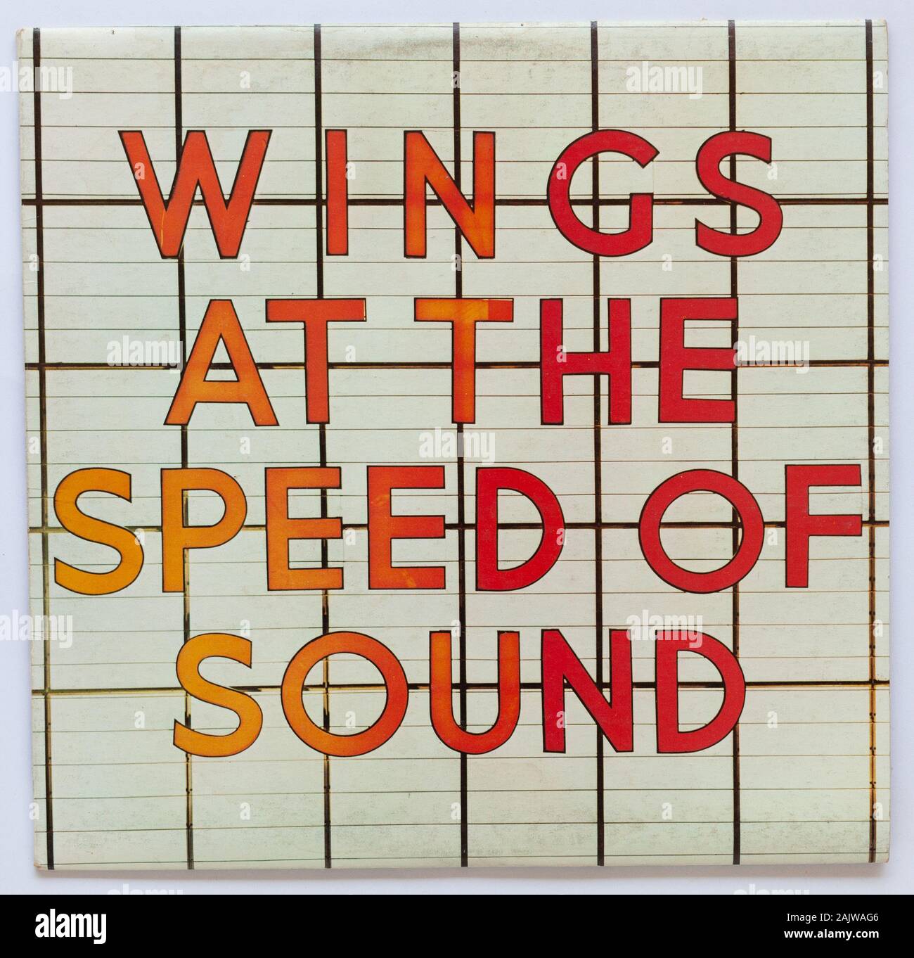 The cover of Wings At  The Speed Of Sound. 1976 album by Wings on Capitol - Editorial use only Stock Photo