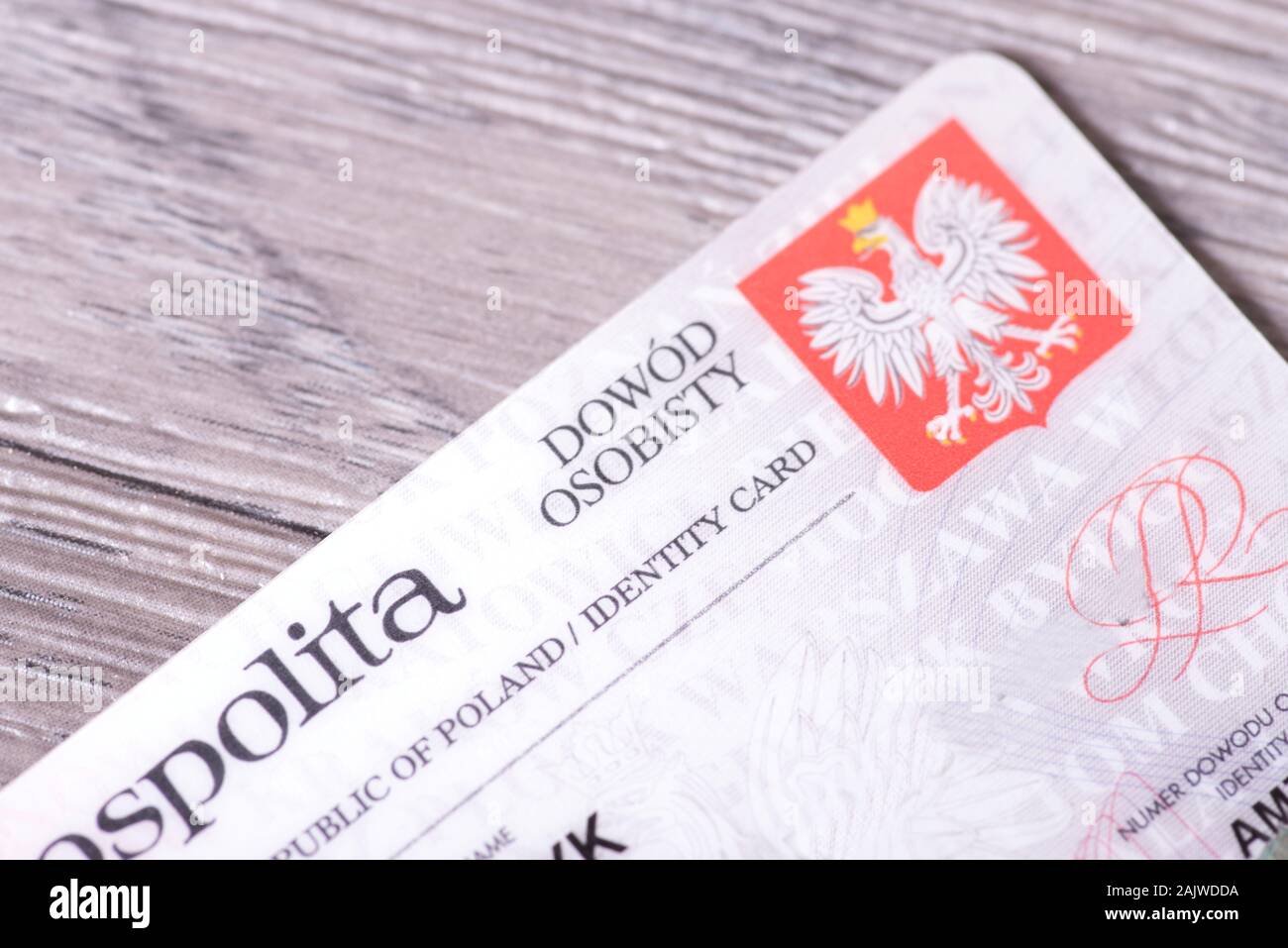 A Polish identity card Stock Photo