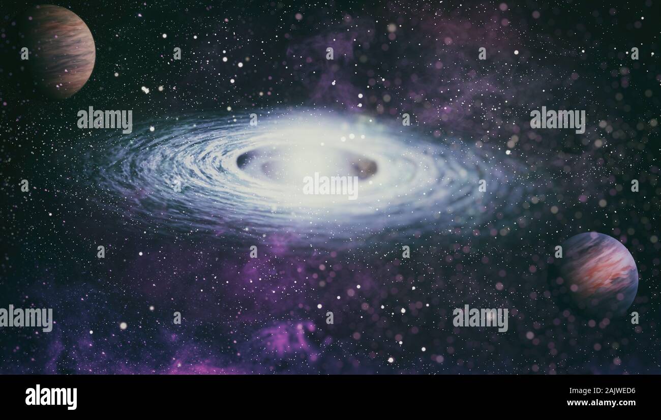 Planets, stars and galaxies in outer space showing the beauty of space ...