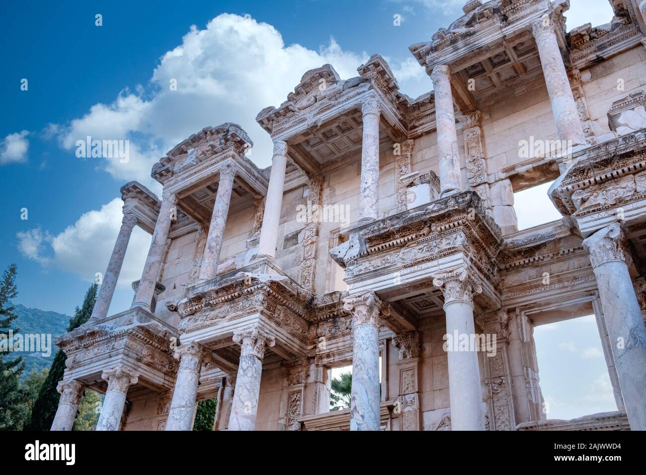 Library Of Celsus at Ephesus Library of Celsus, ruins of ancient city ...