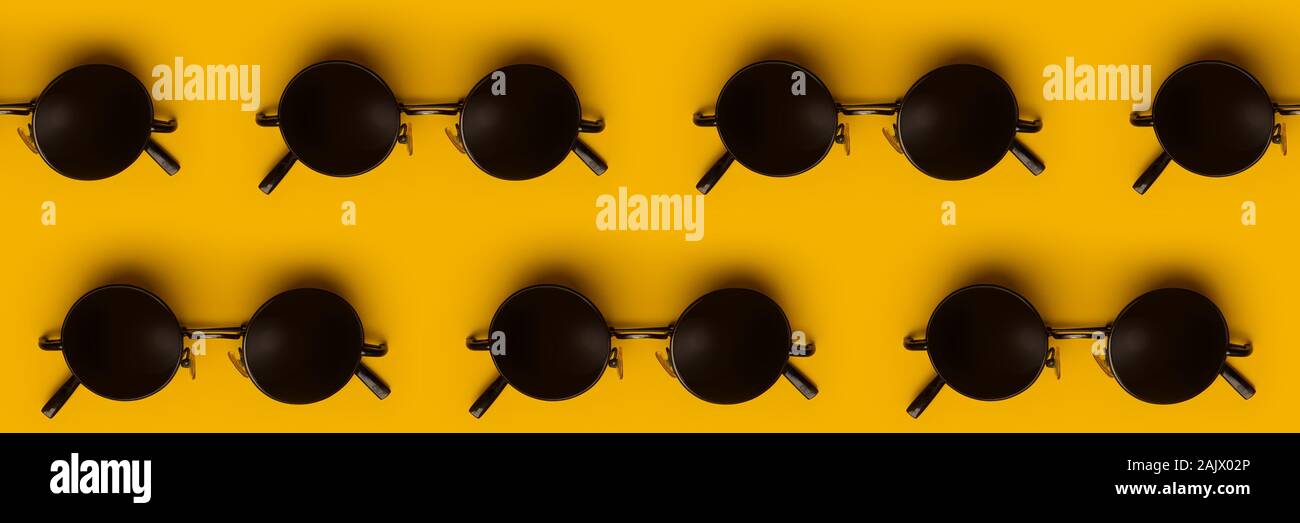 black round sunglasses Stock Photo