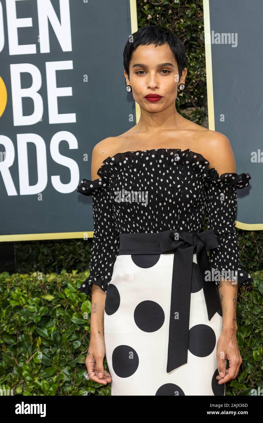 zoe kravitz dress golden globes 2020 hi-res stock photography and images ALLHOCONO