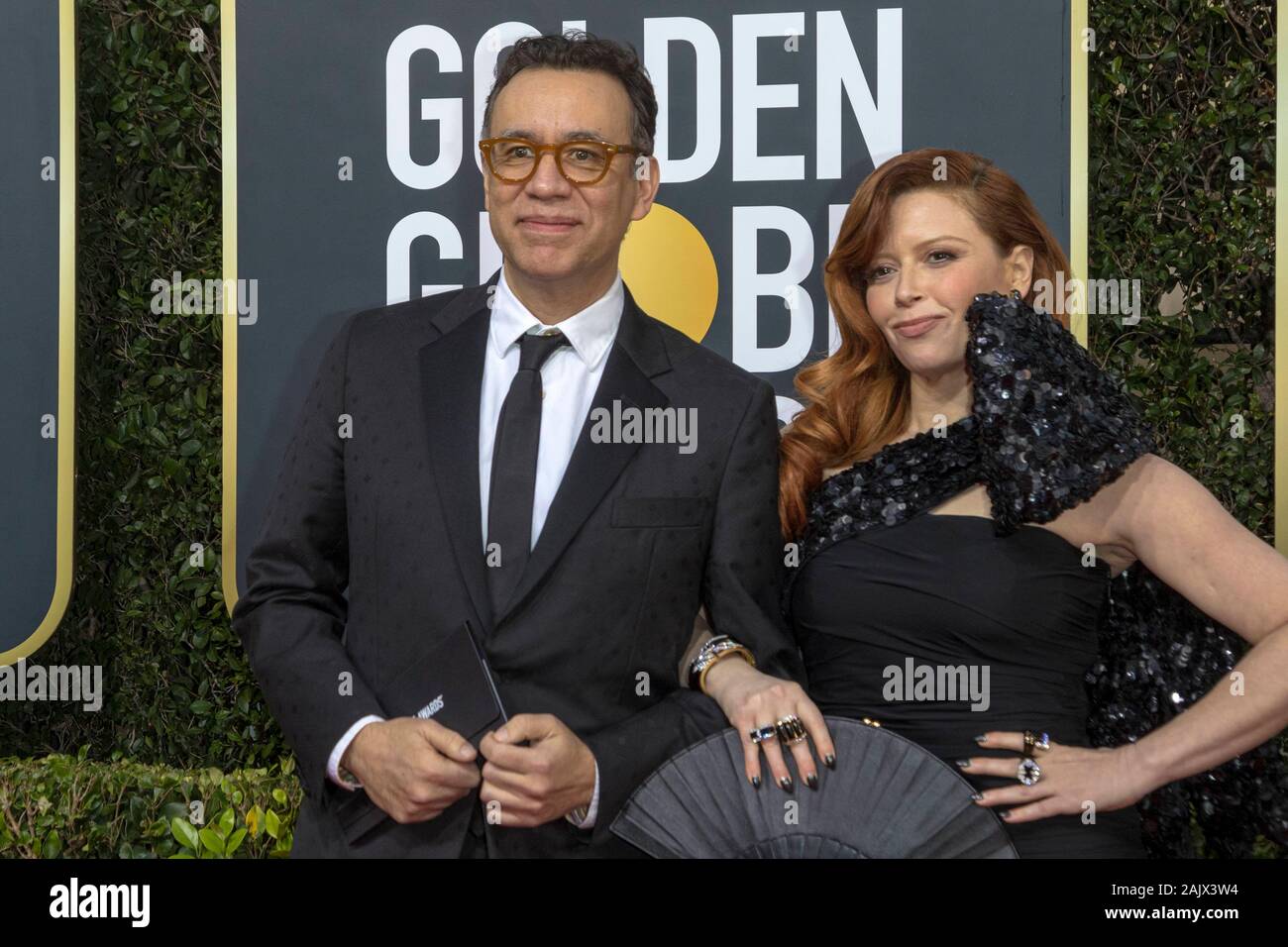 Fred Armisen and Natasha Lyonne attend the 77th Annual Golden Globe