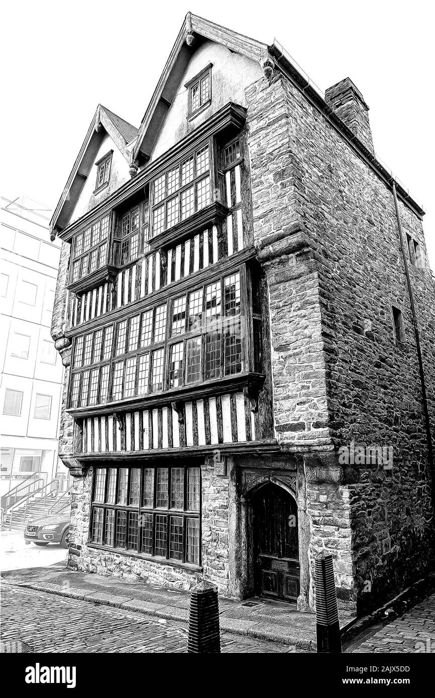 Tudor House Black and White Stock Photos & Images - Alamy