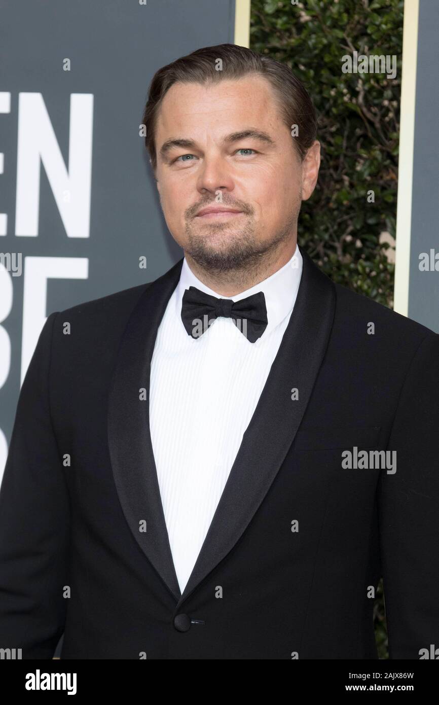 Leonardo DiCaprio attends the 77th Annual Golden Globe Awards, Golden Globes,  at Hotel Beverly Hilton in Beverly Hills, Los Angeles, USA, on 05 January  2020. | usage worldwide Stock Photo - Alamy