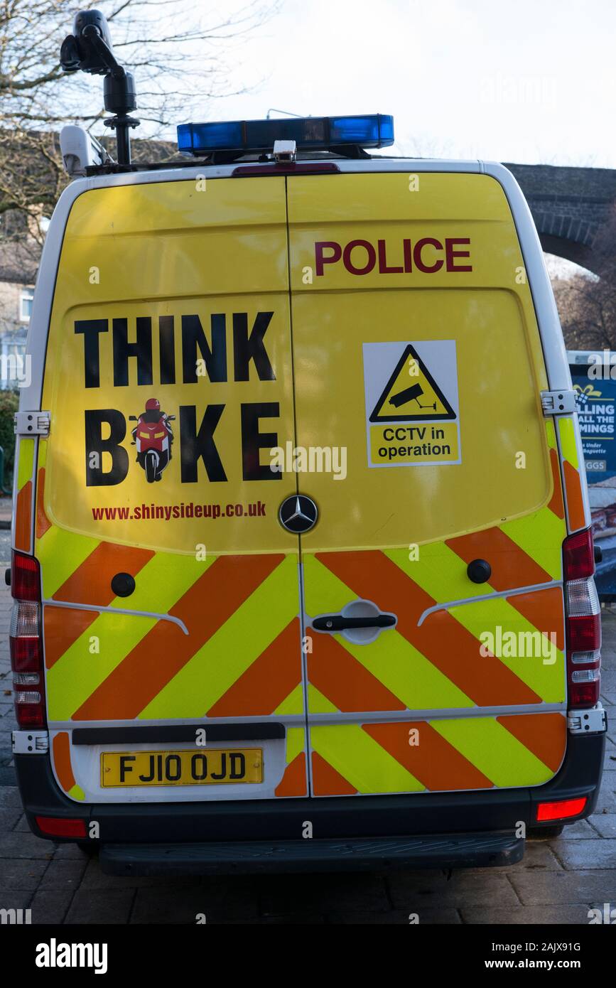 Think Bike on rear of Mobile Police Office in Crime stoppers CCTV van