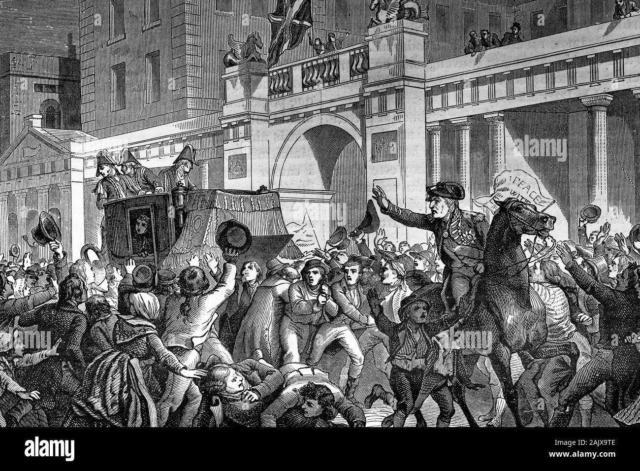Colonel Lauriston, field assistance of Napoleon, celebrating peace in ...