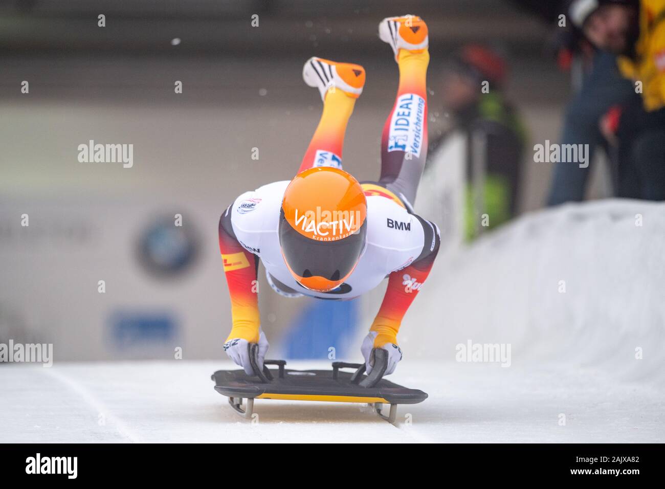 Axel JUNGK (GER), start, action, BMW IBSF World Cup Skeleton of Men, on ...