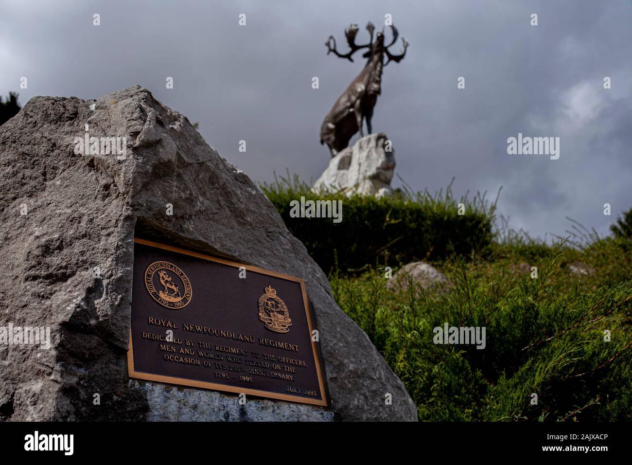 The bronze Caribou of the BeaumontHamel Memorial to the Newfoundland
