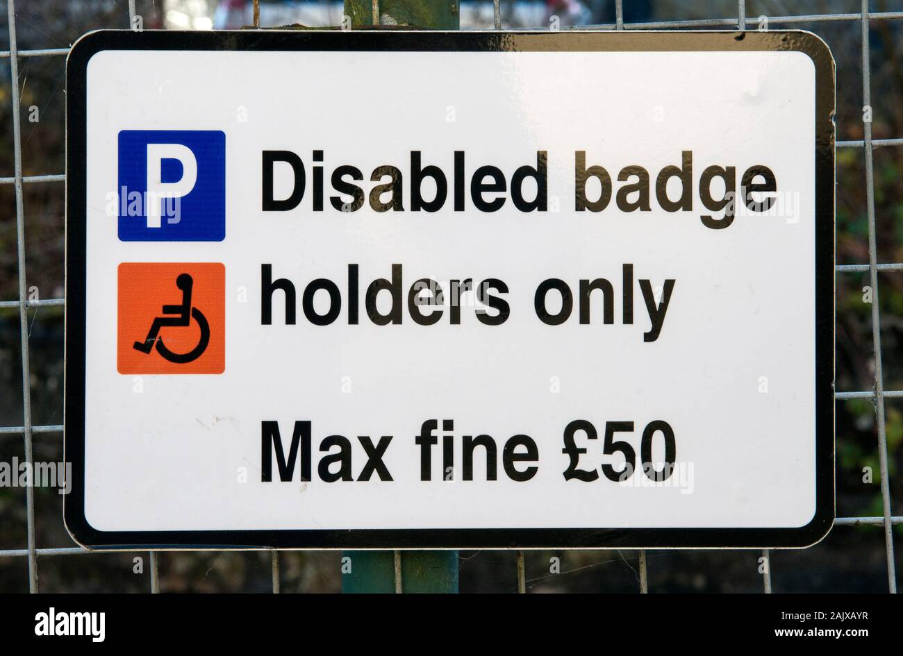 Disabled badge holders only sign hires stock photography and images