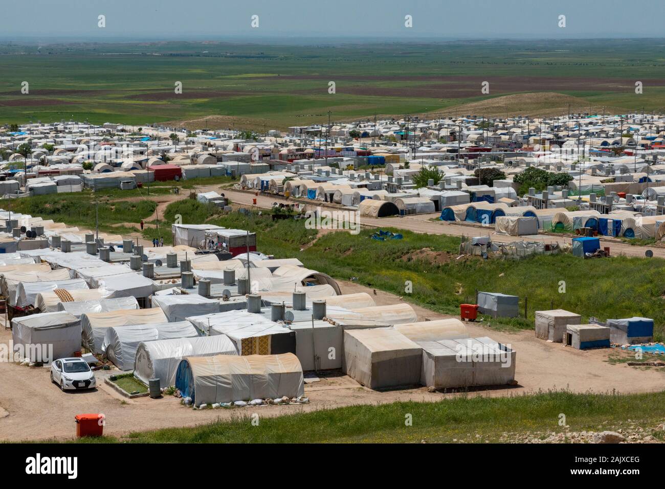 View of Essyan IDP camp, northern Iraq Stock Photo