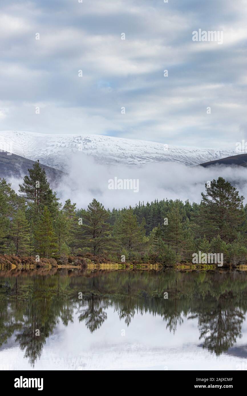 Uath Lochan at Glen Feshie in the Cairngorms National Park of Scotland. Stock Photo