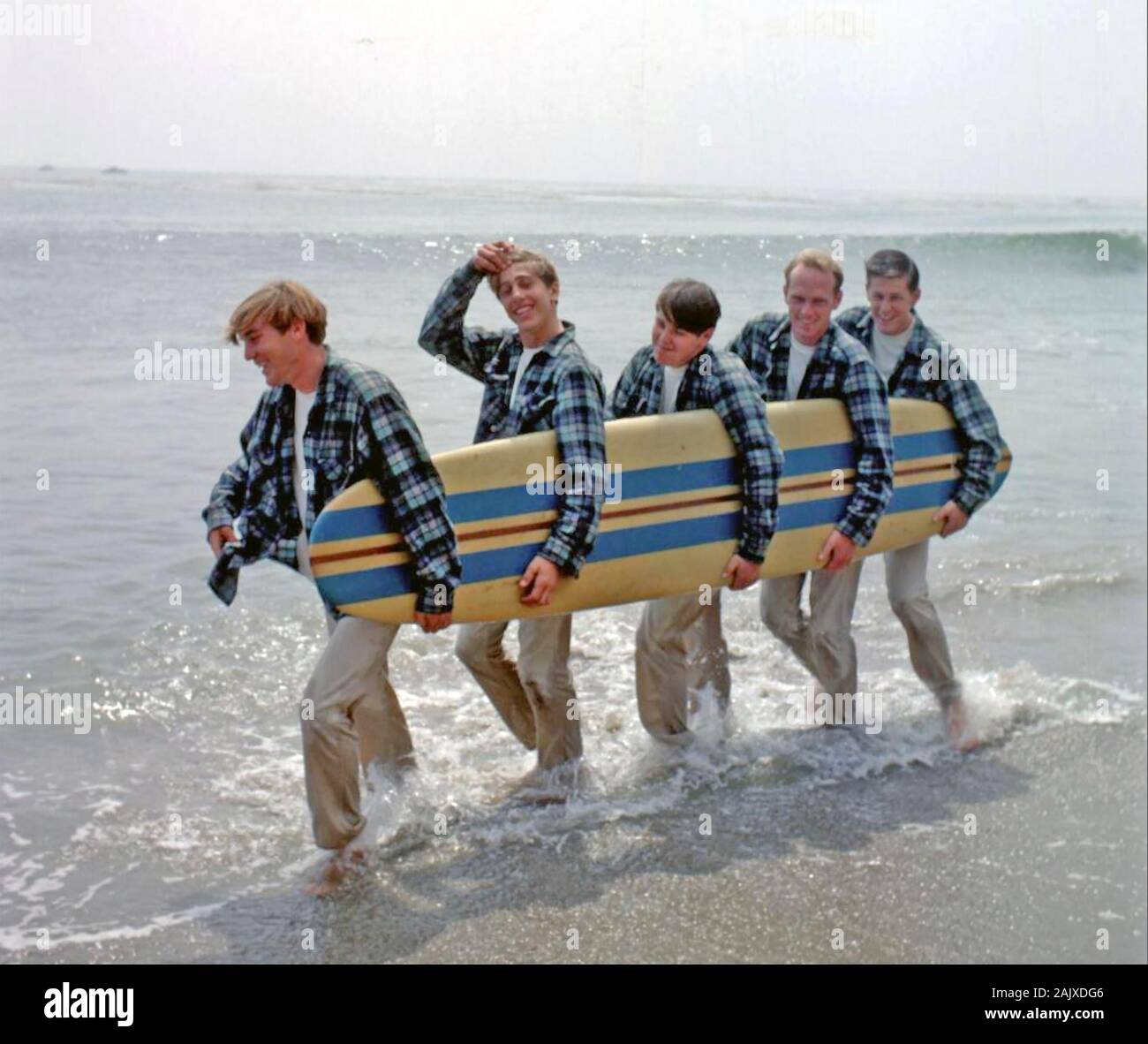 BEACH BOYS Promotional photo of American rock group about 1962 Stock ...