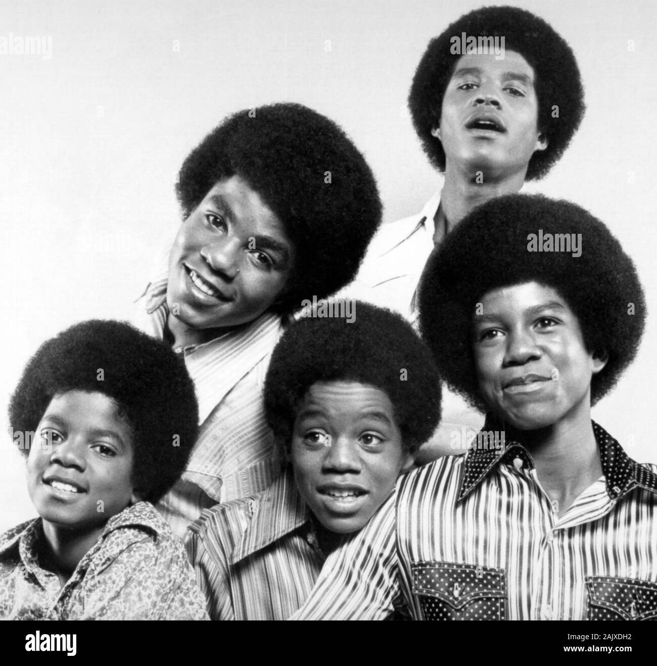 JACKSON 5 Promotional photo of American pop band about 1970 with Michael Jackson at left Stock Photo