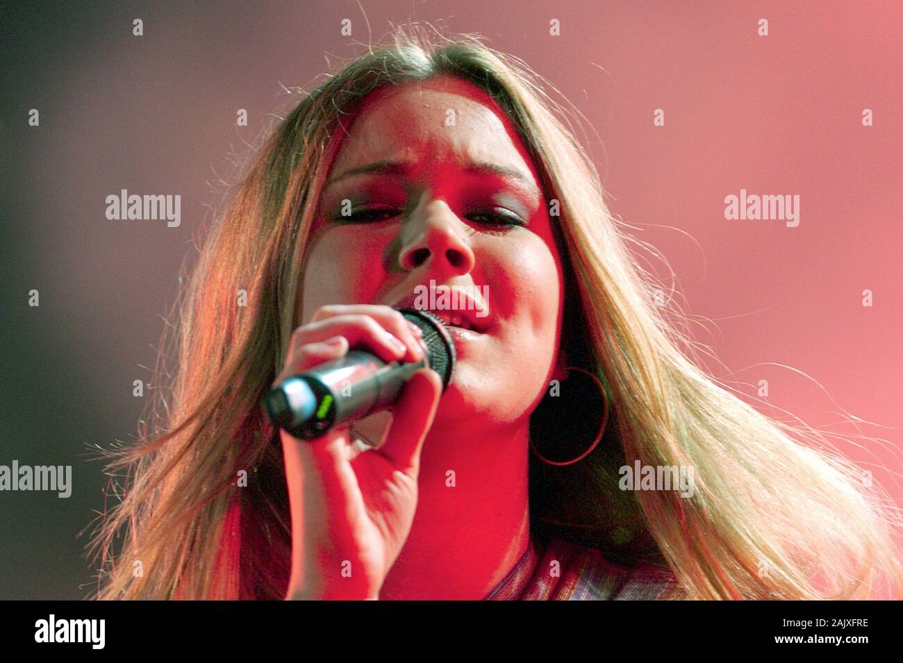 Verona Italy 09/18/2004, Arena : Joss Stone in concert during the musical event 'Festivalbar 2004'. Stock Photo