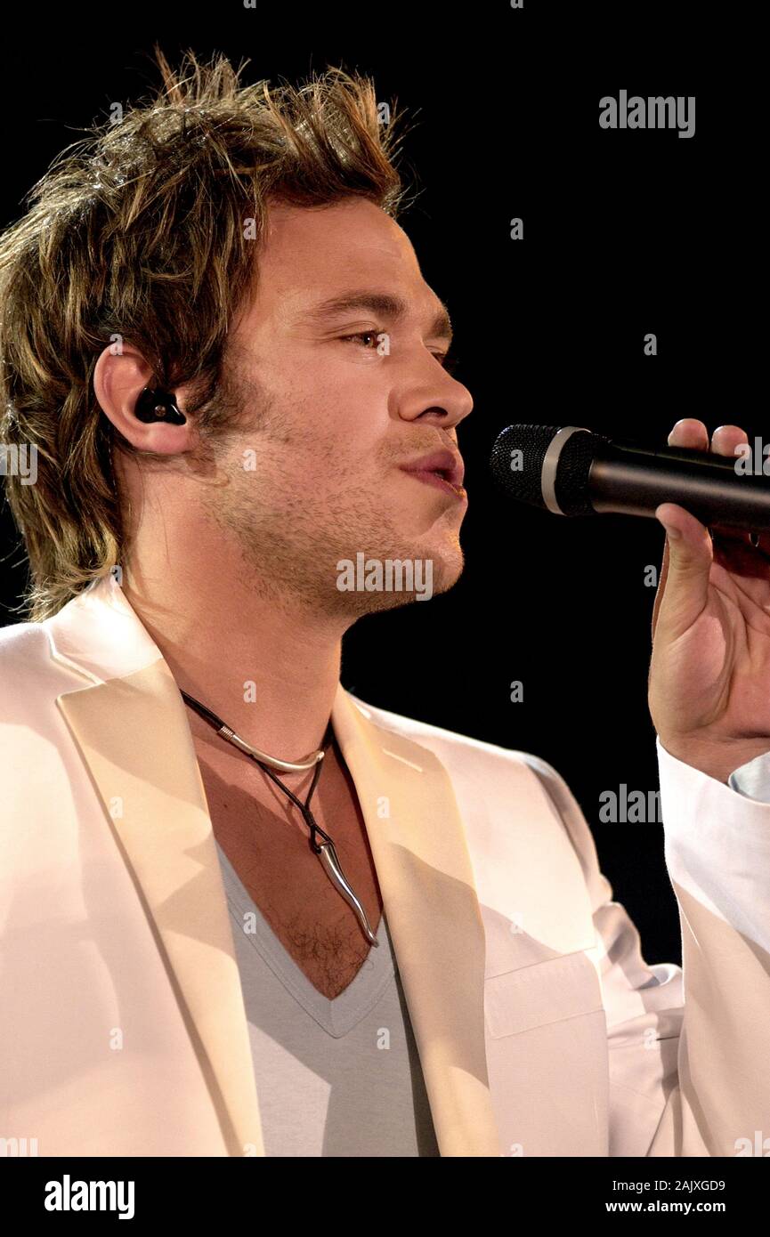Milano Italy 05/30/2003, Civic Arena :  Will Young in concert during the musical event "Festivalbar 2003". Stock Photo