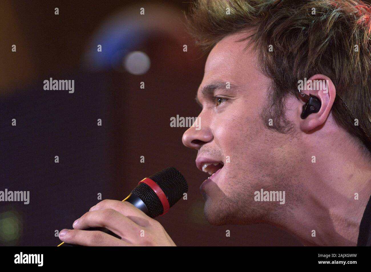 Verona Italy 09/20/2003, Arena : Will Young in concert during the 'Festivalbar 2003' musical event. Stock Photo