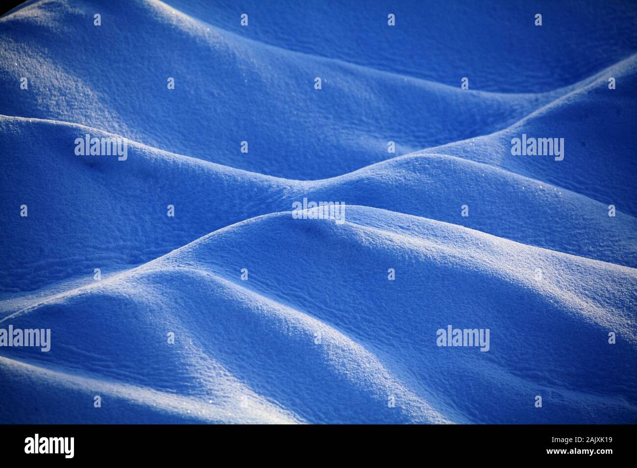 Close-up of the texture of snow in the valley of Bortala River in Bortala Mongol Autonomous Prefecture, northwest China's Xinjiang Uygur Autonomous Re Stock Photo