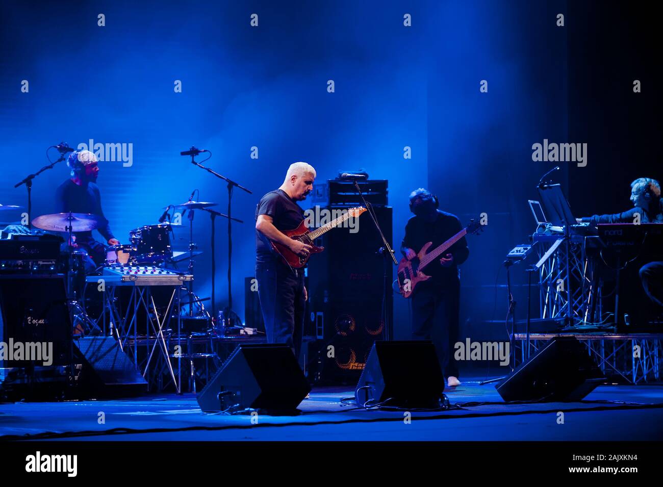 Milan Italy 15 October 2012 : Live concert of Pino Daniele,La Grande Madre  Tour 2012, at the Arcimboldi Theater: Neapolitan singer and guitarist Pino  Daniele during the concert Stock Photo - Alamy