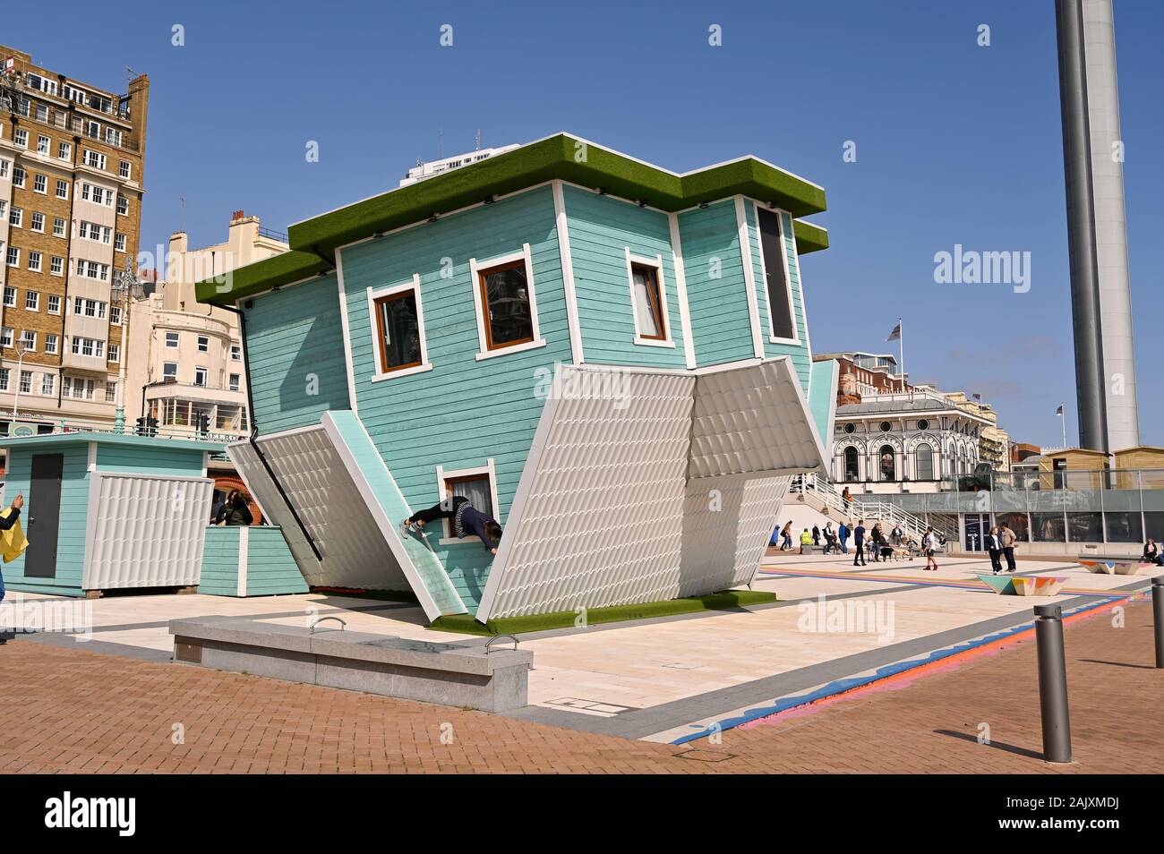 Upside Down House UK Brighton Stock Photo - Alamy