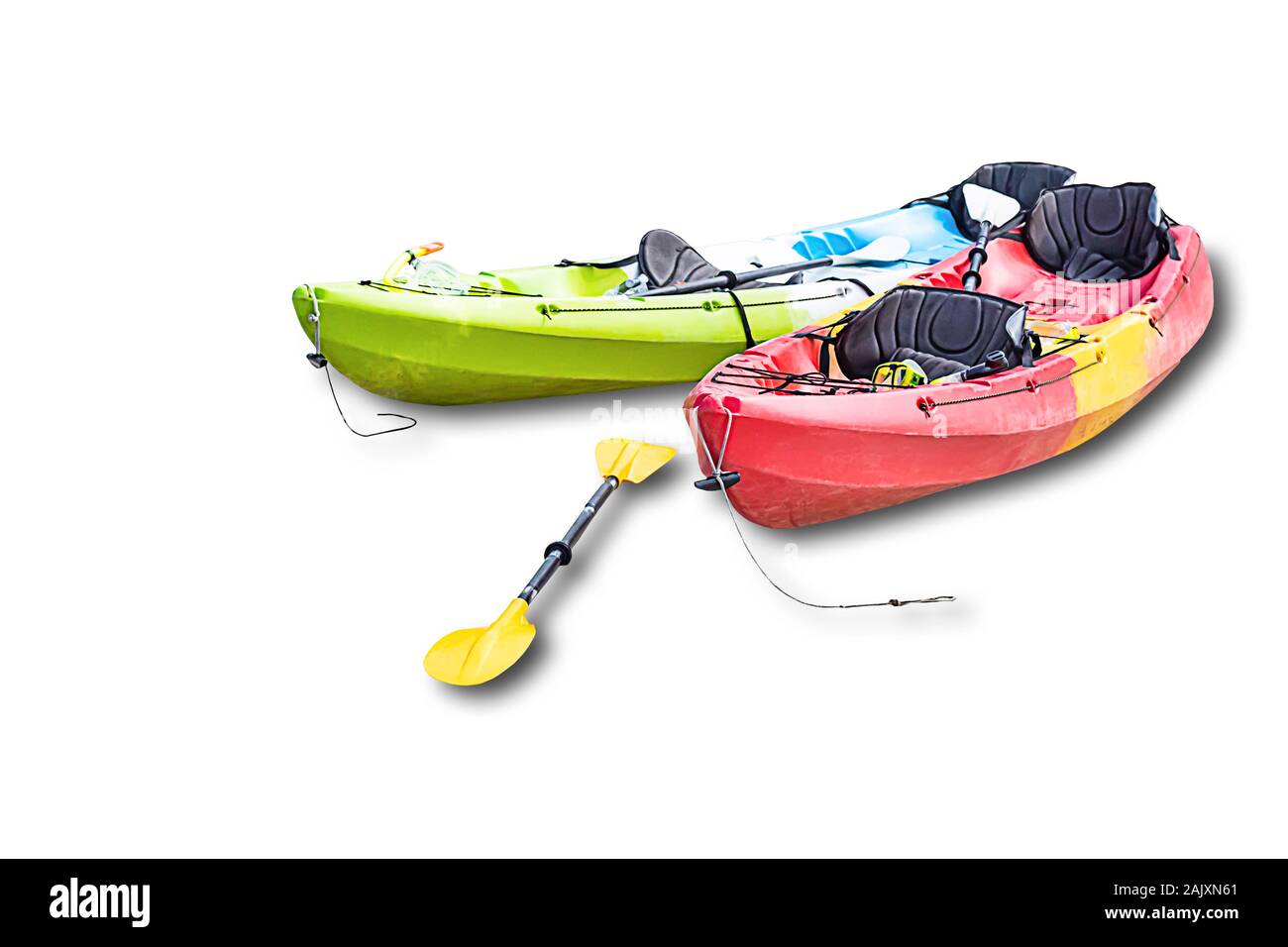 Isolated Kayaking and diving mask on a white background with clipping path. Stock Photo