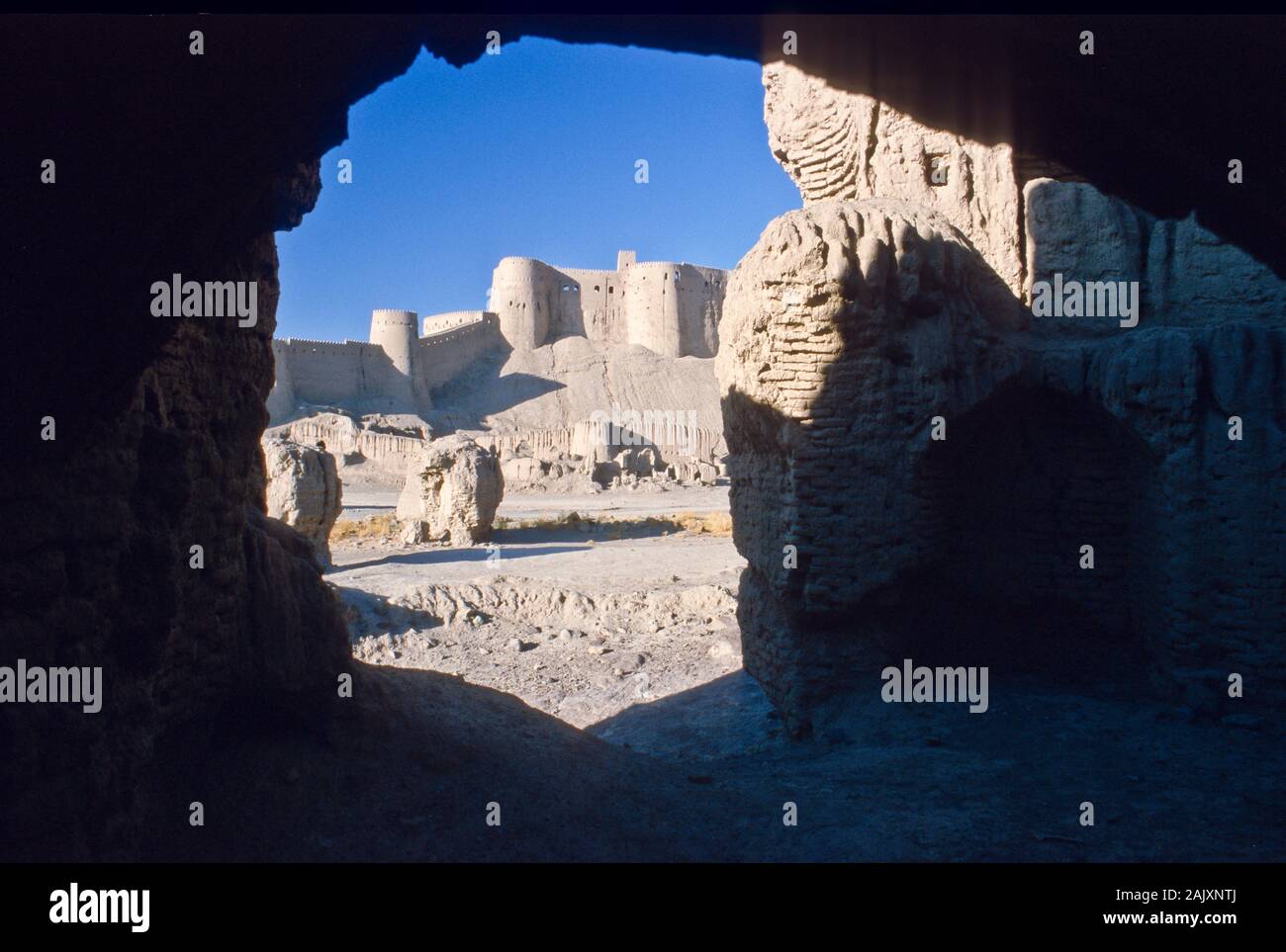 The Arg-é Bam, 'Bam citadel', listed by UNESCO as part of the World Heritage Site, got totally destroyed by earthquake in 2003. Stock Photo