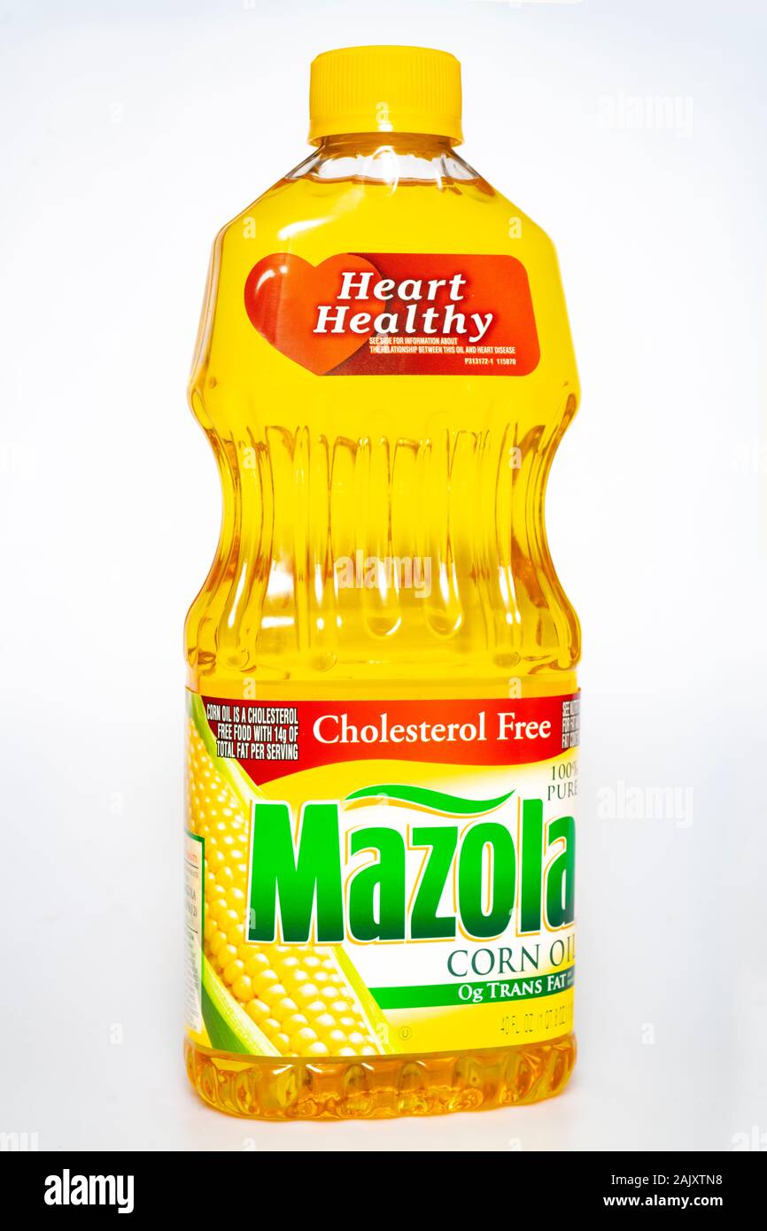 Food Mazola Corn Oil cholesterol free trans fat Stock Photo