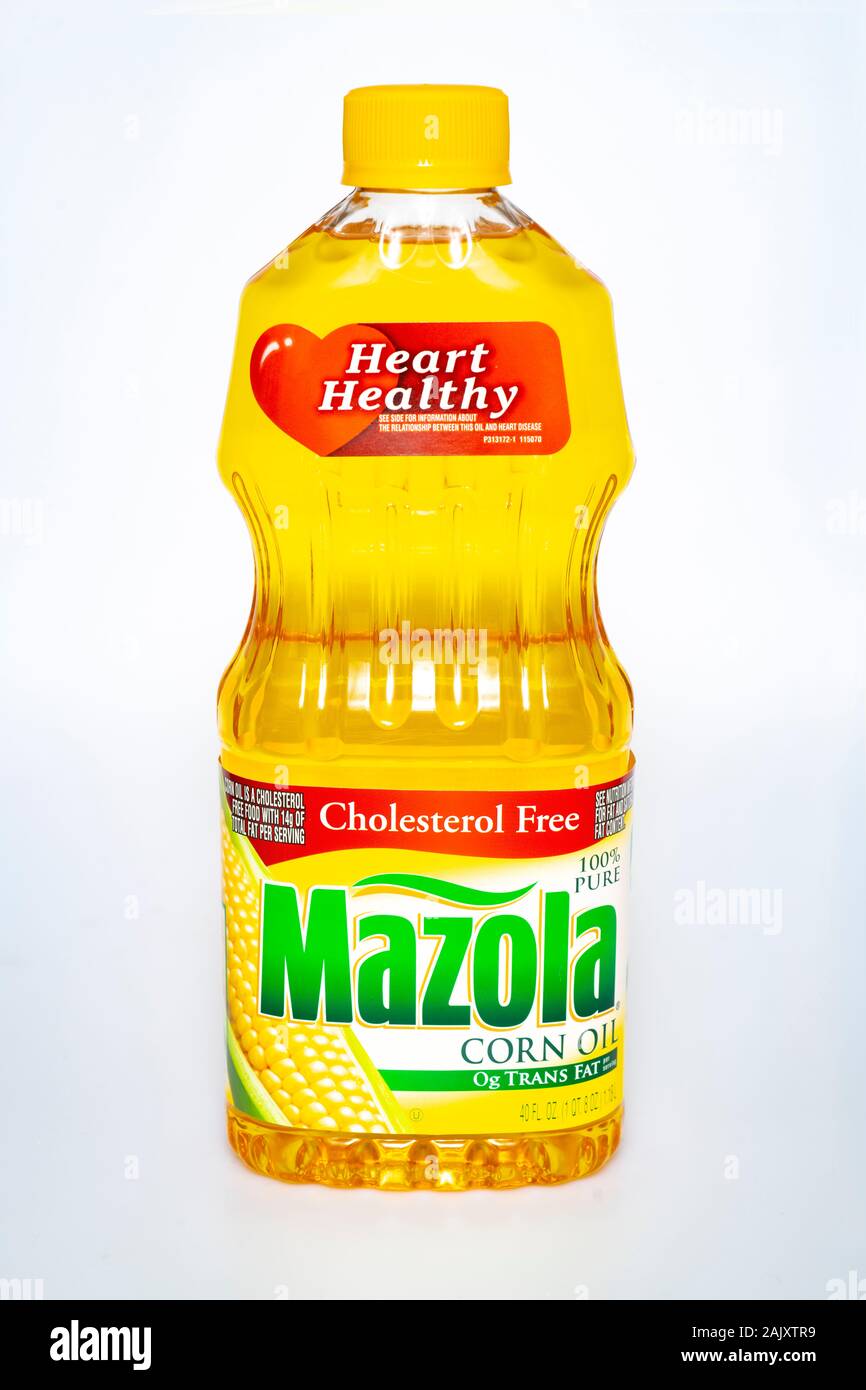 Food Mazola Corn Oil cholesterol free trans fat Stock Photo