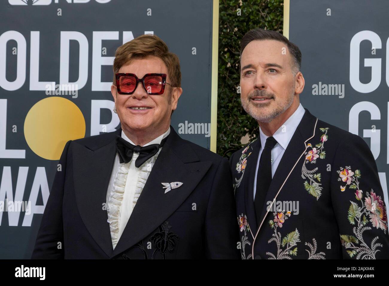 Beverly Hills, Los Angeles, USA. 05th Jan, 2020. Elton John and David