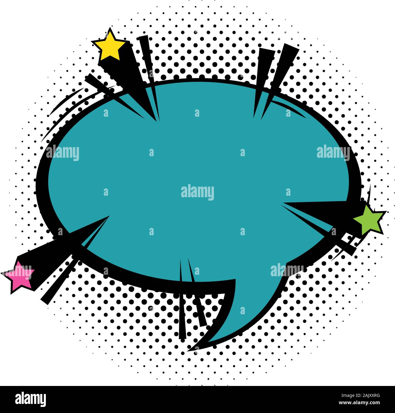 speech bubble blue color pop art style Stock Vector Image & Art - Alamy