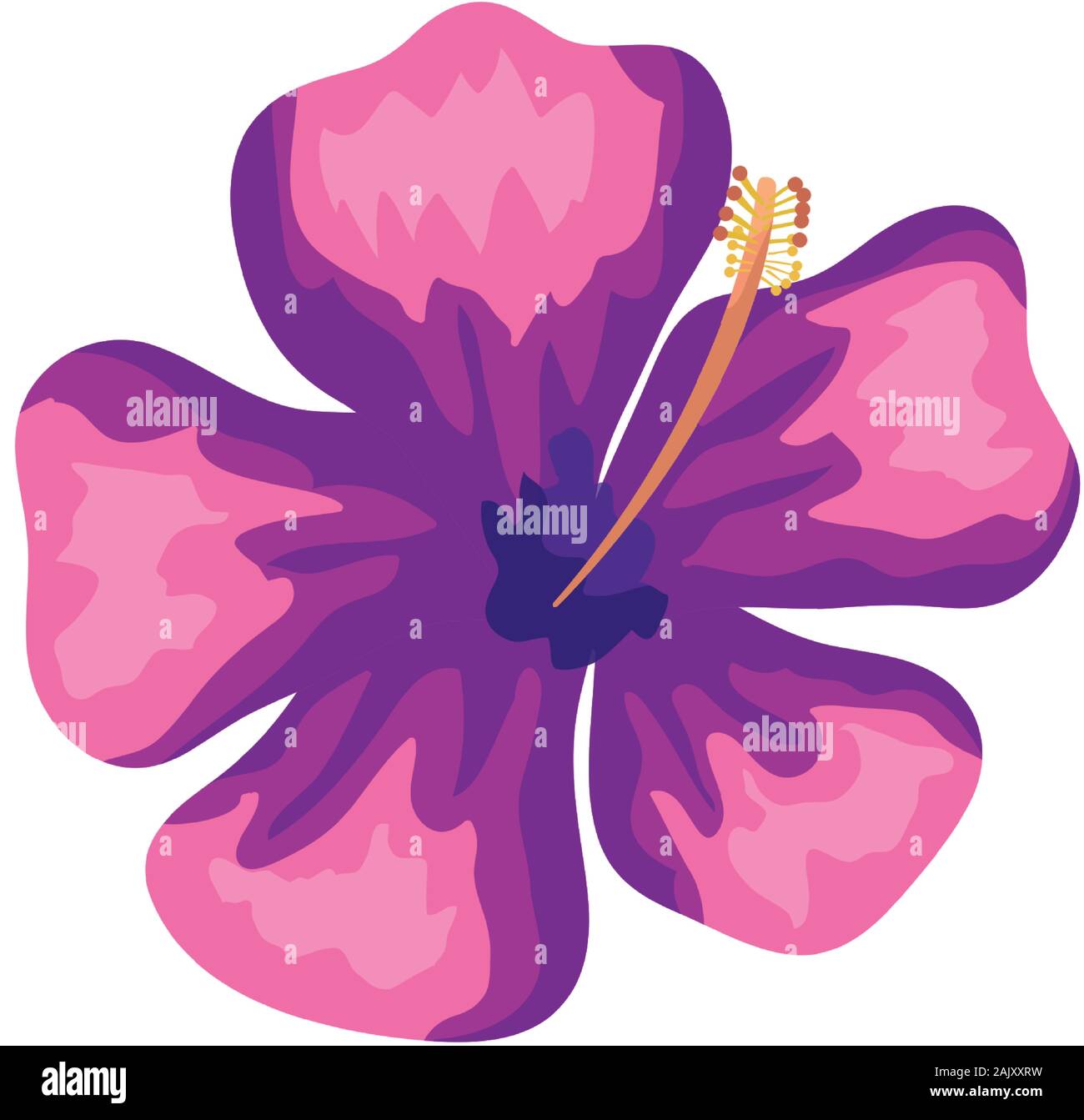 cute flower natural purple color isolated icon Stock Vector Image & Art ...