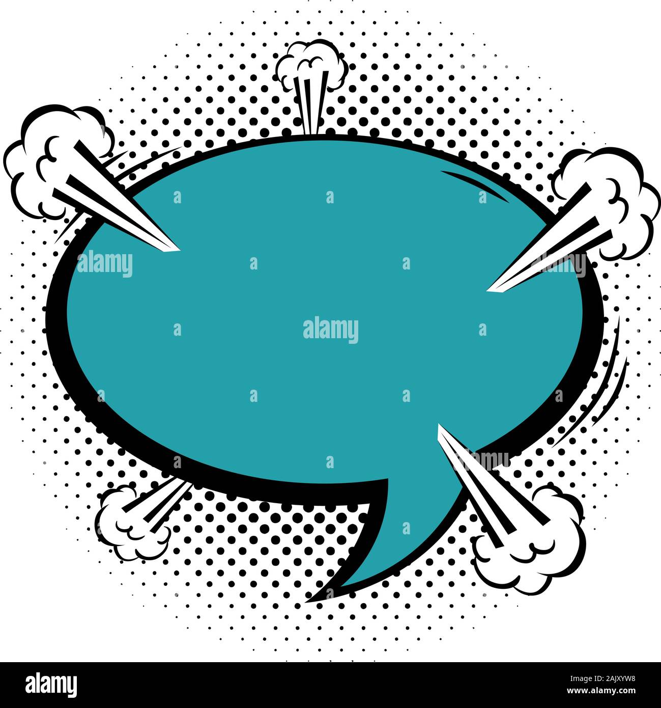 speech bubble blue color pop art style Stock Vector Image & Art - Alamy