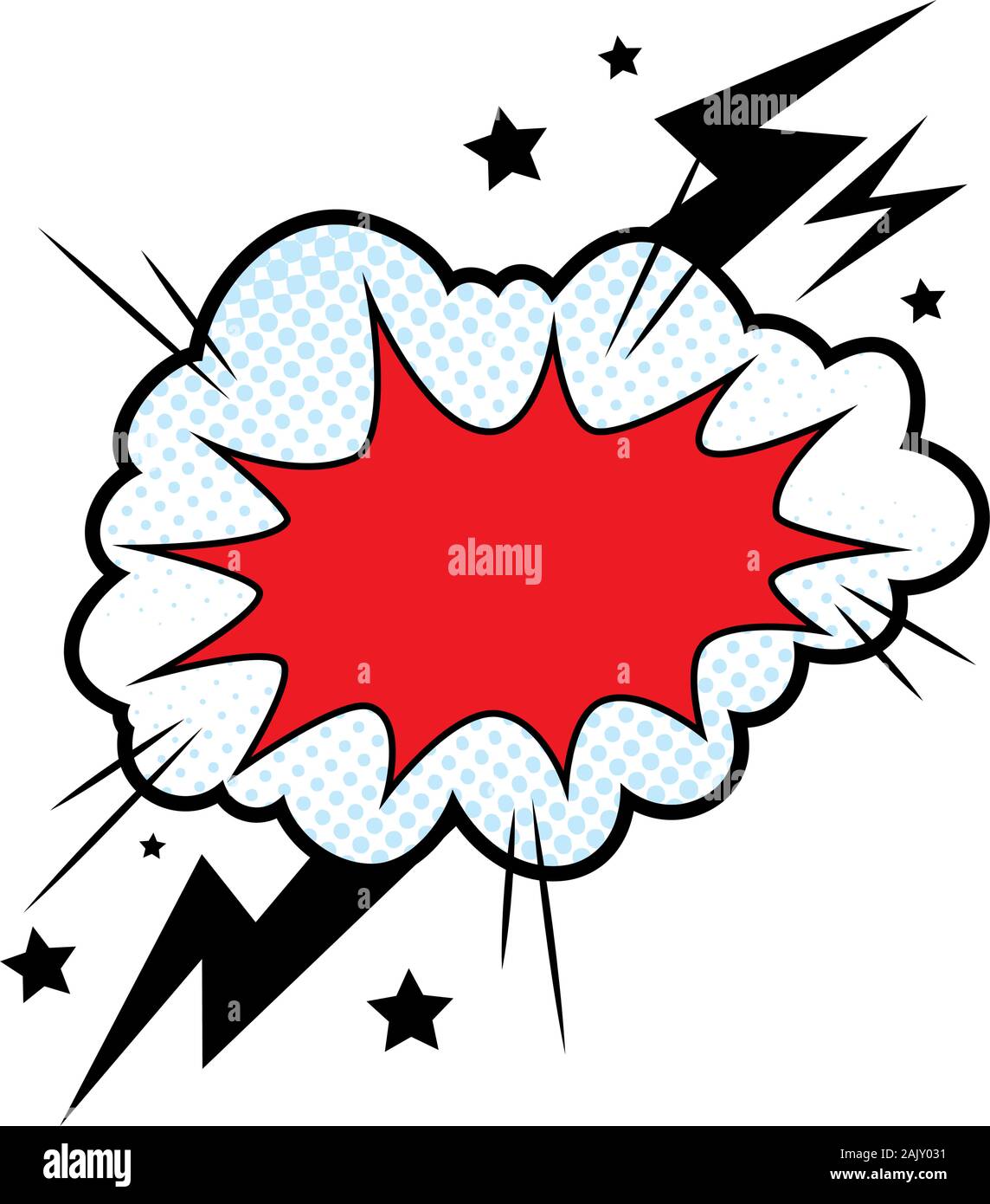 cloud with thunderbolt pop art style icon Stock Vector Image & Art - Alamy
