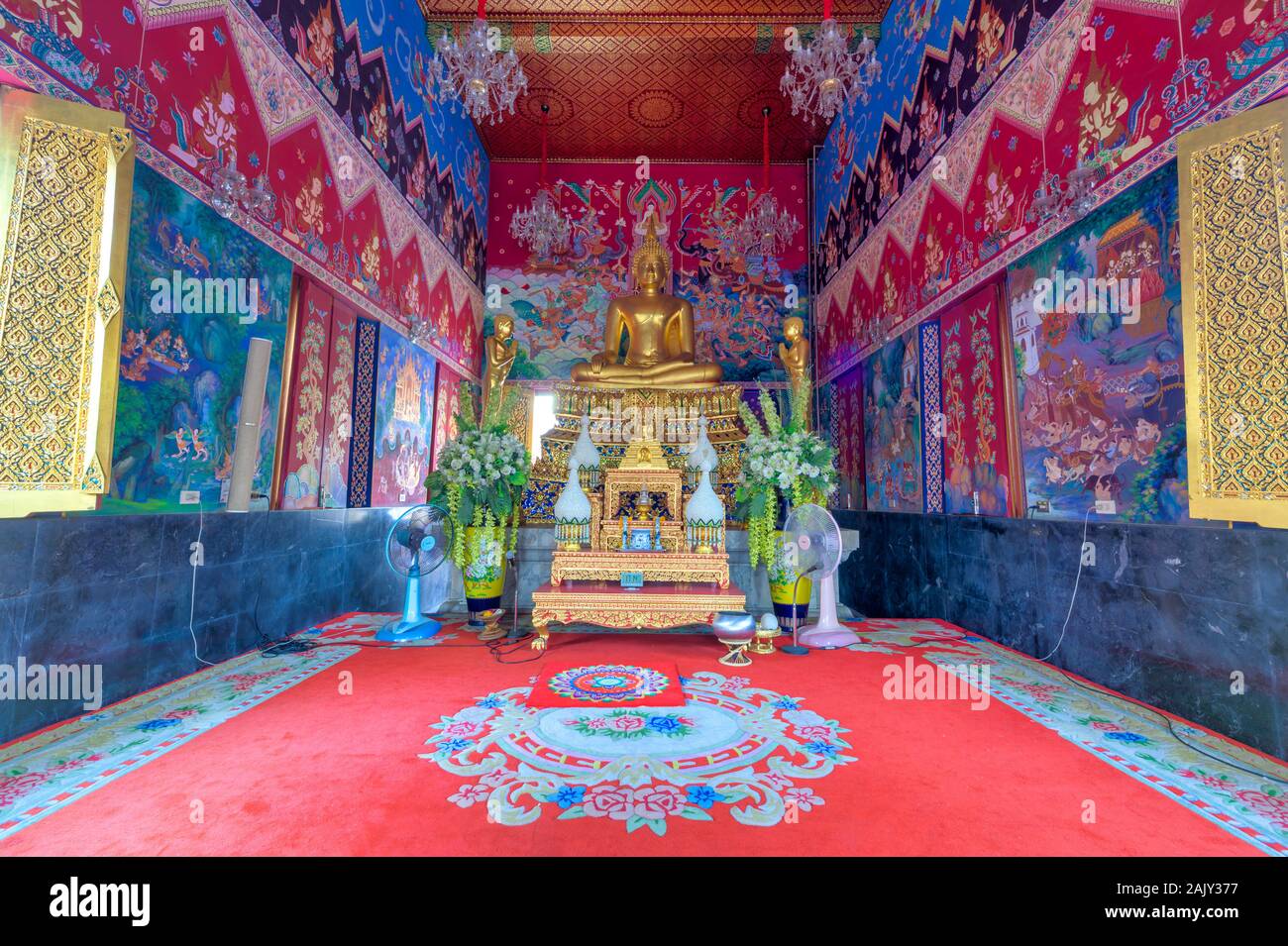 Bang Na, Bangkok / Thailand / January 04, 2020 : Wat Wat Sri Iam. Beautiful temple and very peacefully atmosphere. Stock Photo