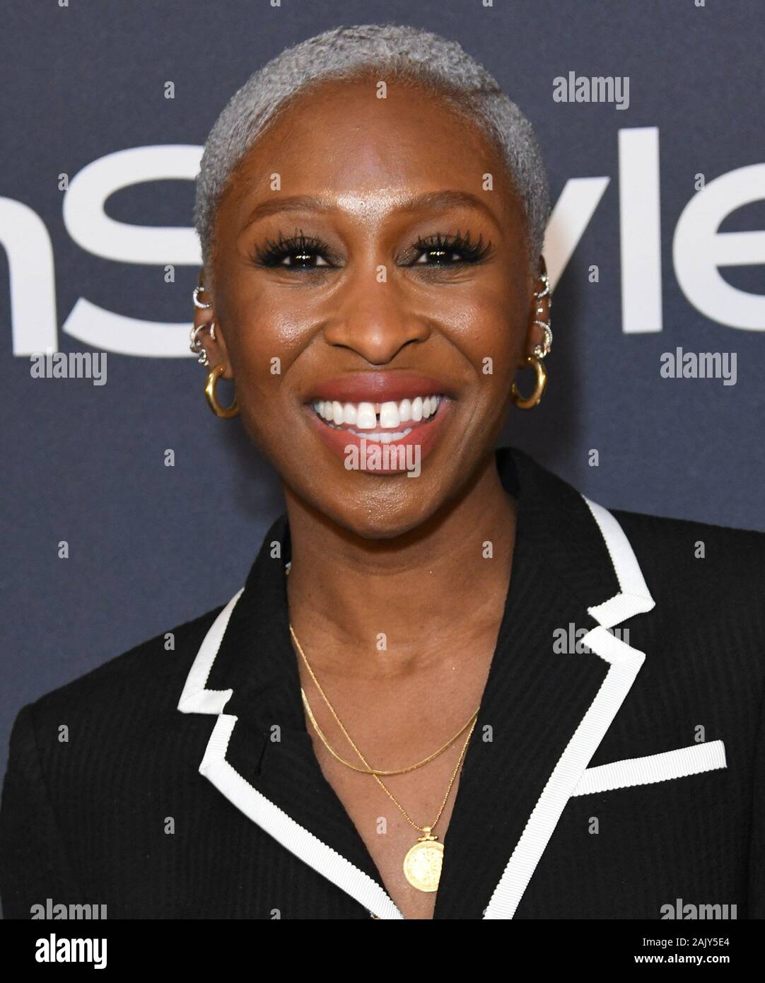 Beverly Hills, California, USA. 05 January 2020 - Beverly Hills, California - Cynthia Erivo. 21st Annual InStyle and Warner Bros. Golden Globes After Party held at Beverly Hilton Hotel. Photo Credit: Birdie Thompson/AdMedia /MediaPunch Credit: MediaPunch Inc/Alamy Live News Stock Photo