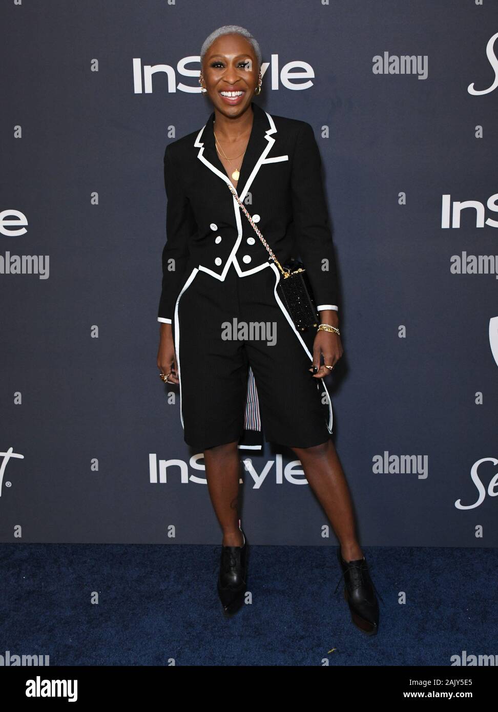 Beverly Hills, California, USA. 05 January 2020 - Beverly Hills, California - Cynthia Erivo. 21st Annual InStyle and Warner Bros. Golden Globes After Party held at Beverly Hilton Hotel. Photo Credit: Birdie Thompson/AdMedia /MediaPunch Credit: MediaPunch Inc/Alamy Live News Stock Photo