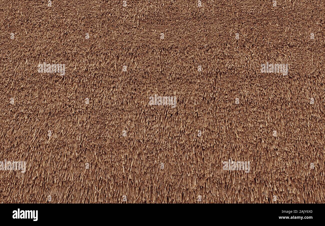Old Weathered Thatched Roof Background Texture Stock Photo