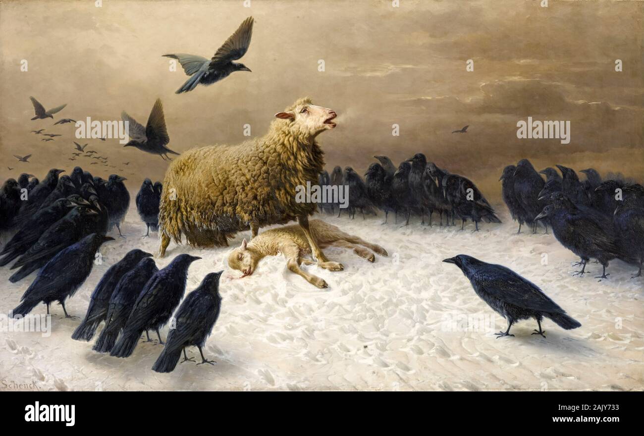 August Friedrich Schenck, Anguish, painting, 1876-1878 Stock Photo