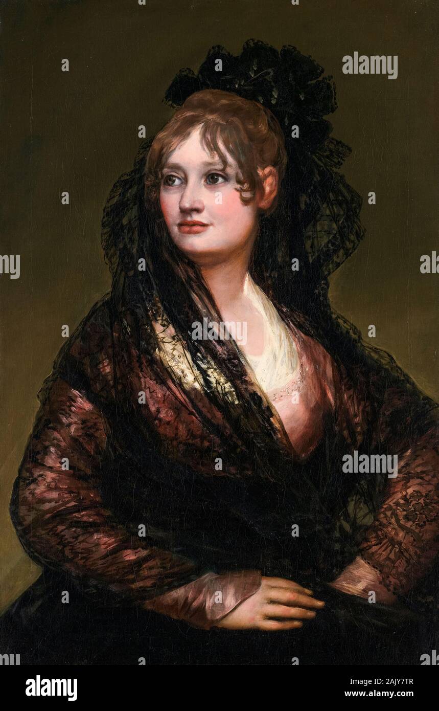 Francisco Goya, Doña Isabel Cobos de Porcel, portrait painting, circa 1805 Stock Photo
