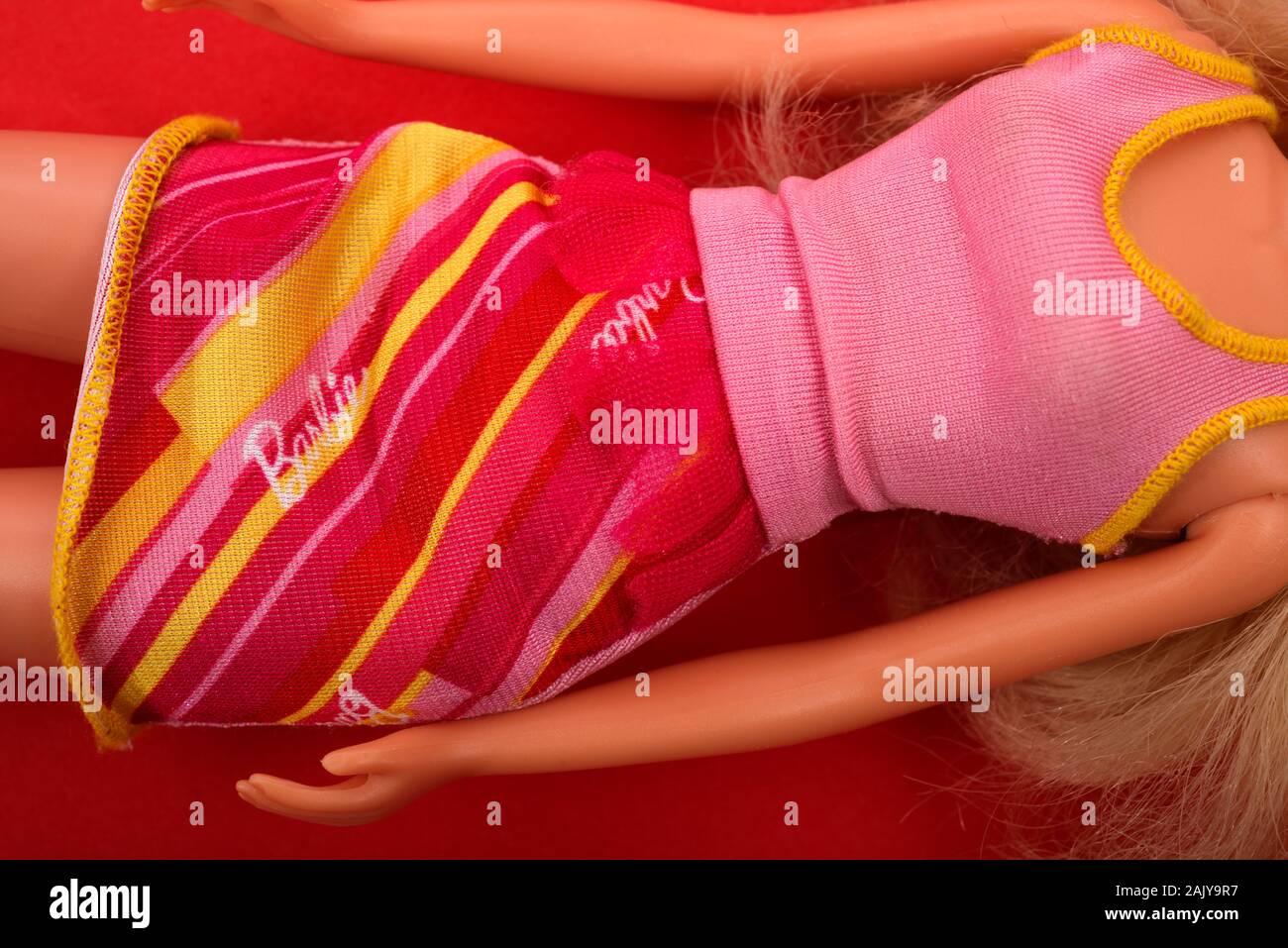 Barbie doll summer clothes Stock Photo