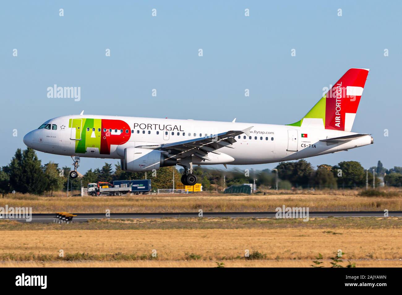 Paris, France - August 15, 2018: TAP Portugal Airbus A319 airplane at Paris  Orly airport (ORY) in France. Airbus is an aircraft manufacturer from Toul  Stock Photo - Alamy