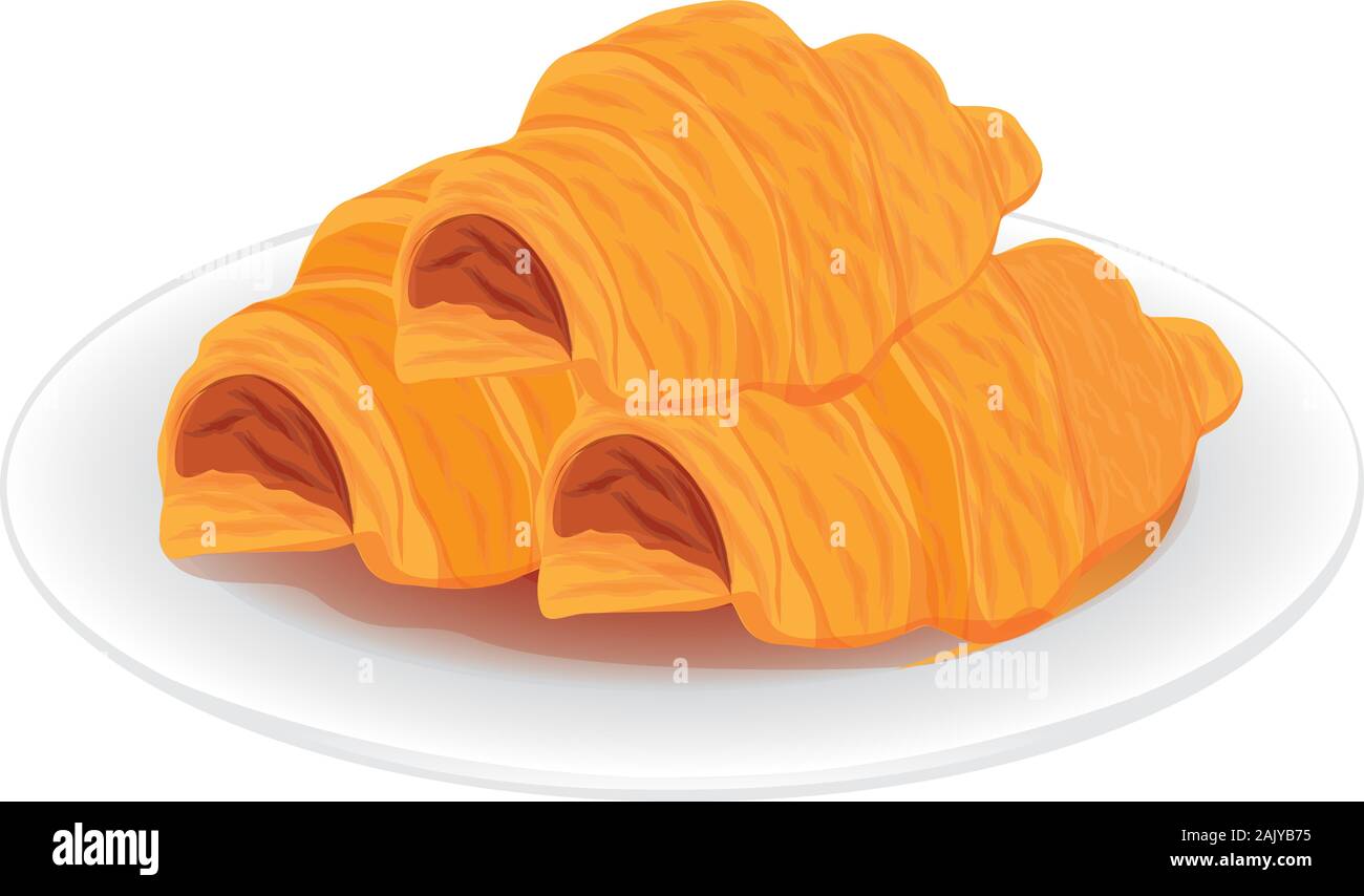 isolated croissant on white background vector design Stock Vector Image ...